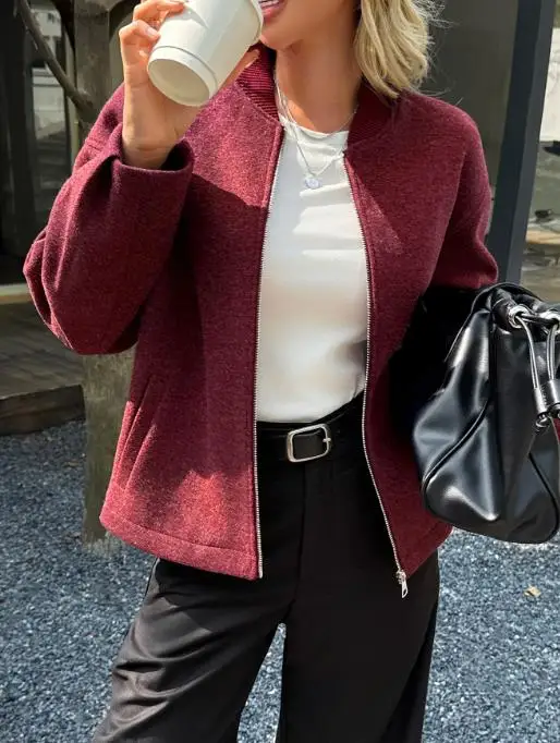 

2025 Autumn and Winter Casual Elegant Long Sleeved Vest Jacket for Women's Clothing