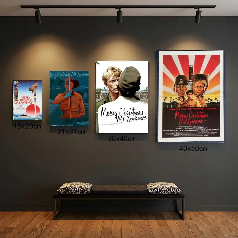 classic movie M-Merry Christmas Mr-R Poster Peel and Stick Wall Art for Cafe Office Bar and Home Decoration