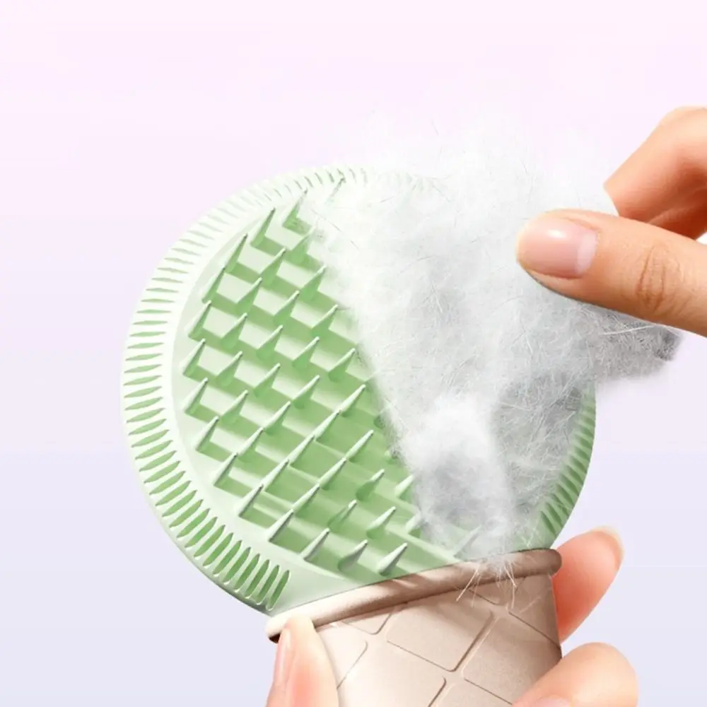 

Double-sided Soft Bristle Shower Brush Cleaning Multi-functional Pet Cleaning Brush Egg Comb Silicone Massage Comb Pets Supplies