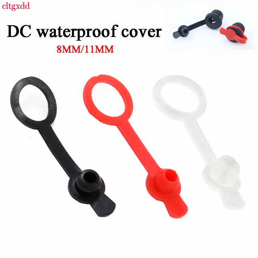 10pcs/lot Waterproof Cap 5.5MM X 2.1MM DC Power Socket Female 8MM/11MM 5.5*2.1 5.5*2.5MM Waterproof DC-022