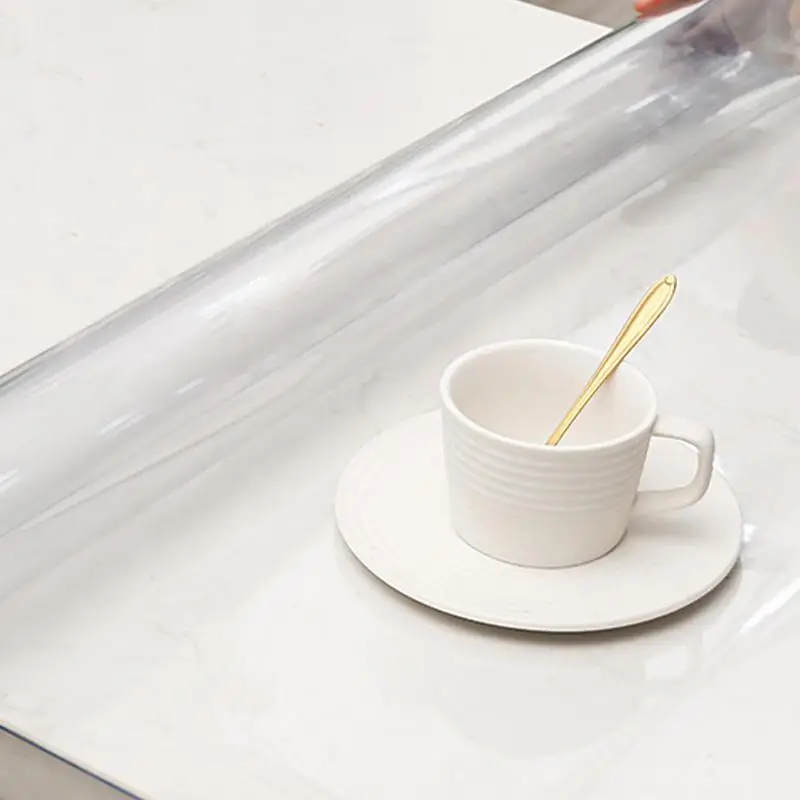 Table Mat Clear Protective Desk Mat Waterproof Nonslip PVC Table Cover Cuttable For Office Desks Coffee Tables Dining Tables