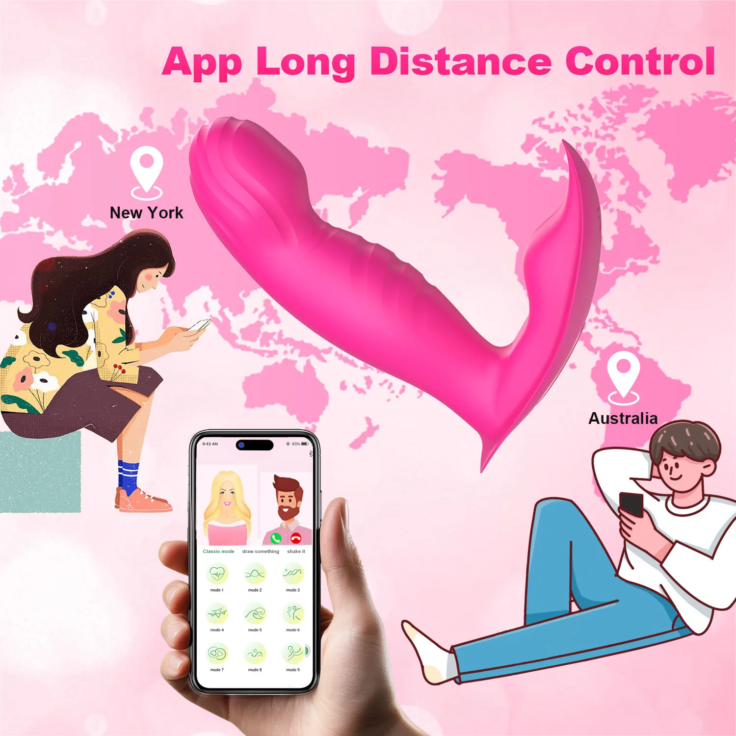 APP بلوتوث التحكم دسار الهزاز سراويل الجنس لعب للنساء الكبار G بقعة جهاز تدليك للمهبل البظر محفز الإناث الاستمناء