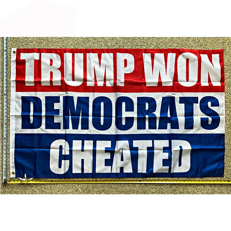 Donald Trump Flag FREE SHIPPING Trump Won Dems Cheated Block USA 2024 Sign 3x5' yhx0033