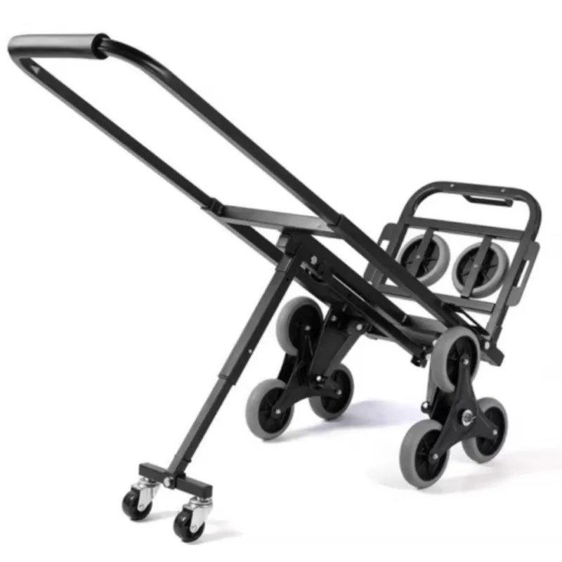 Portable Foldable Steel 150kg Stairs Climbing Shopping Hand Cart Stair Climber Trolley Folding Trolley Push Carts