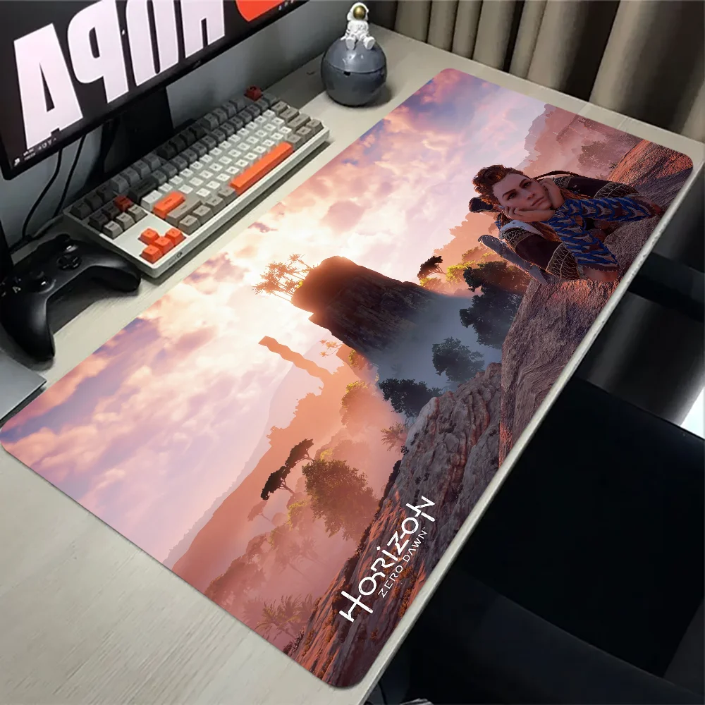 XXL Computer HD Keyboardpad tavolo tappeto Mausepad Horizon Zero Dawn accessori da gioco tappetino per topi in gomma tappetino protettivo per ufficio fai da te