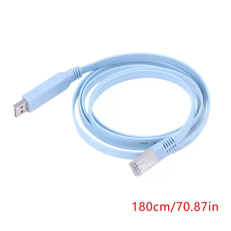 1.8M USB To RJ45 USB To RS232 Serial To RJ45 CAT5 Console Adapter Cable Cord For Routers New