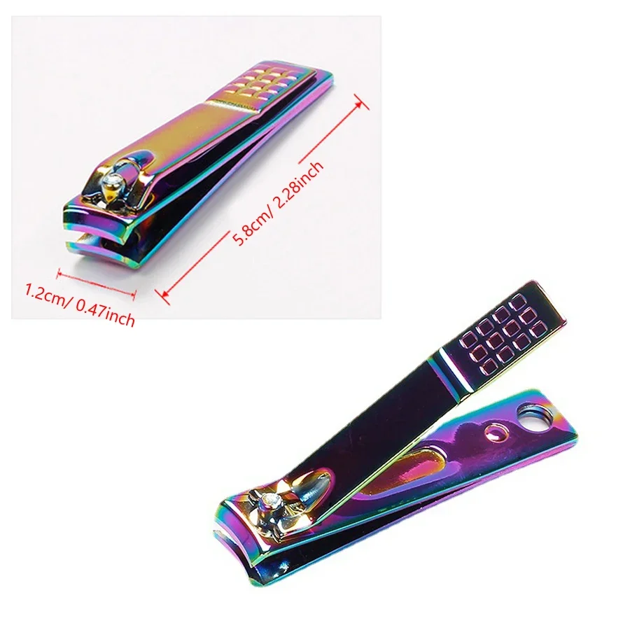 Titanium Nail Clippers, Stainless Steel, Nail Cutter, Scissor Plier, Toenail Fingernail, Professional Manicure Trimmer, Color