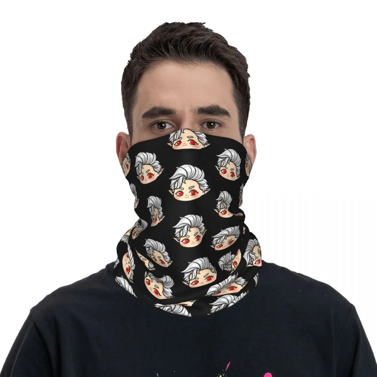 Astarion Bandana Neck Cover stampato Motorcycle Club Baldur Gate Face sciarpa multiuso ciclismo equitazione Unisex adulto inverno