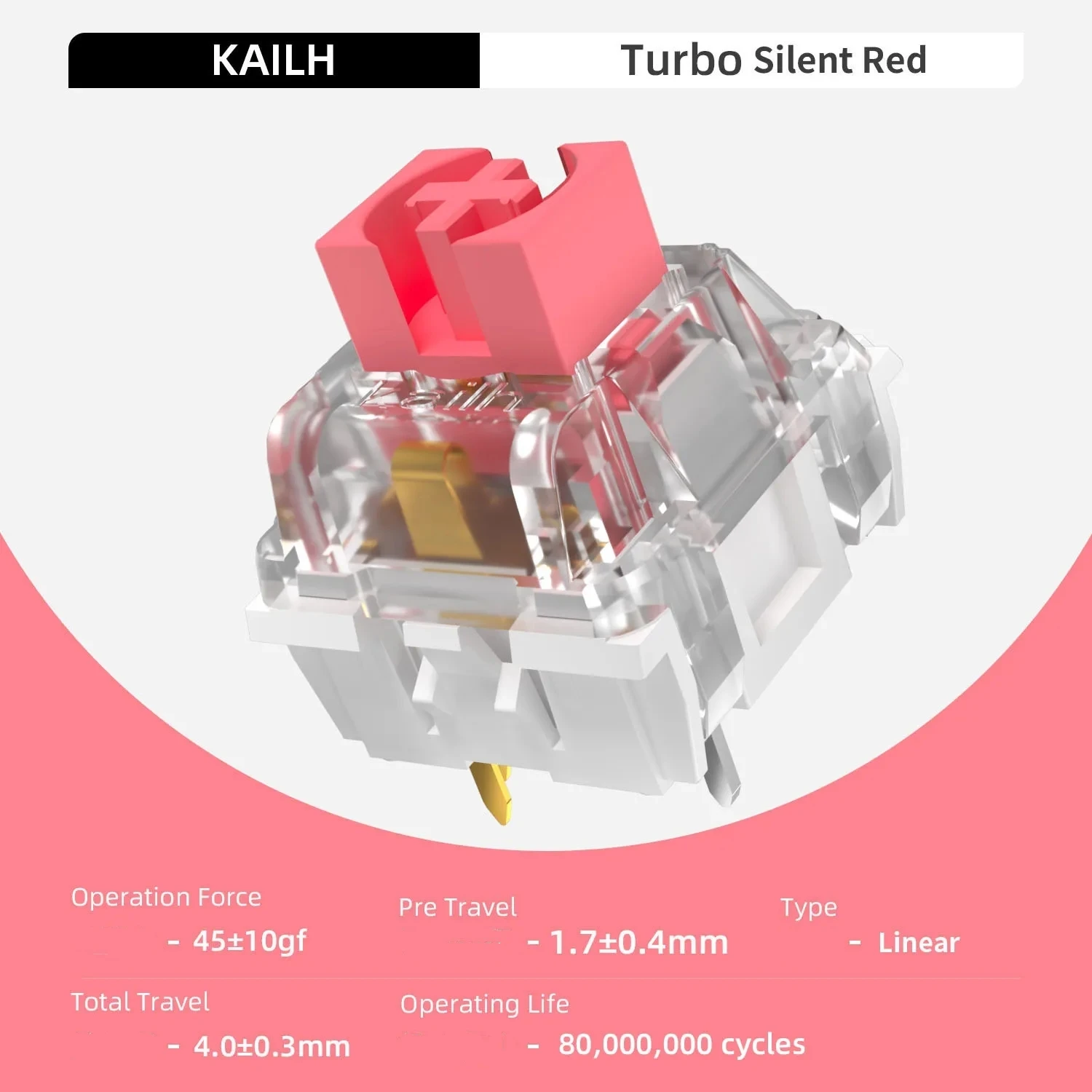 Imagem -05 - Kailh-turbo mx Interruptor do Teclado Mecânico Faça Você Mesmo Velocidade Linear Tátil Silenciosa