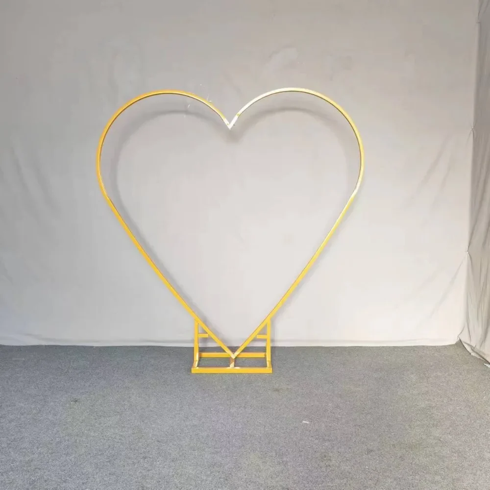 Wedding props, heart-shaped iron mesh screen, circular arch, wedding stage background decoration, balloon party