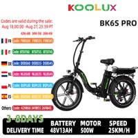 Koolux BK6S PRO Electric Bike For Adult 500W 48V23.4AH Electric Bicycle 20” Tire Urban Commuting E-Bike