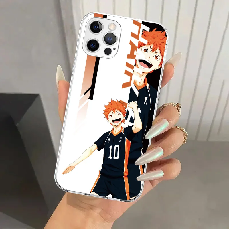 Anime Haikyuu Oya School Volleyball Phone Case for Iphone 16 15 14 13 12 Mini 11 Pro Max X XS XR 7 Plus 8 SE 2020 Soft Funda Pri