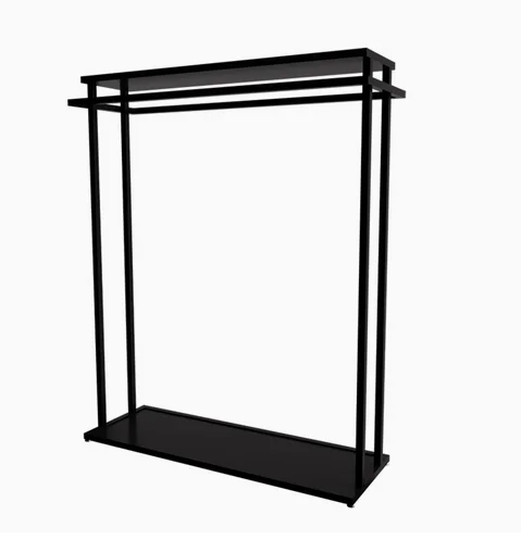 

Double row clothing store display rack pants men's and women's clothing middle shelf double bar hanging clothes rack