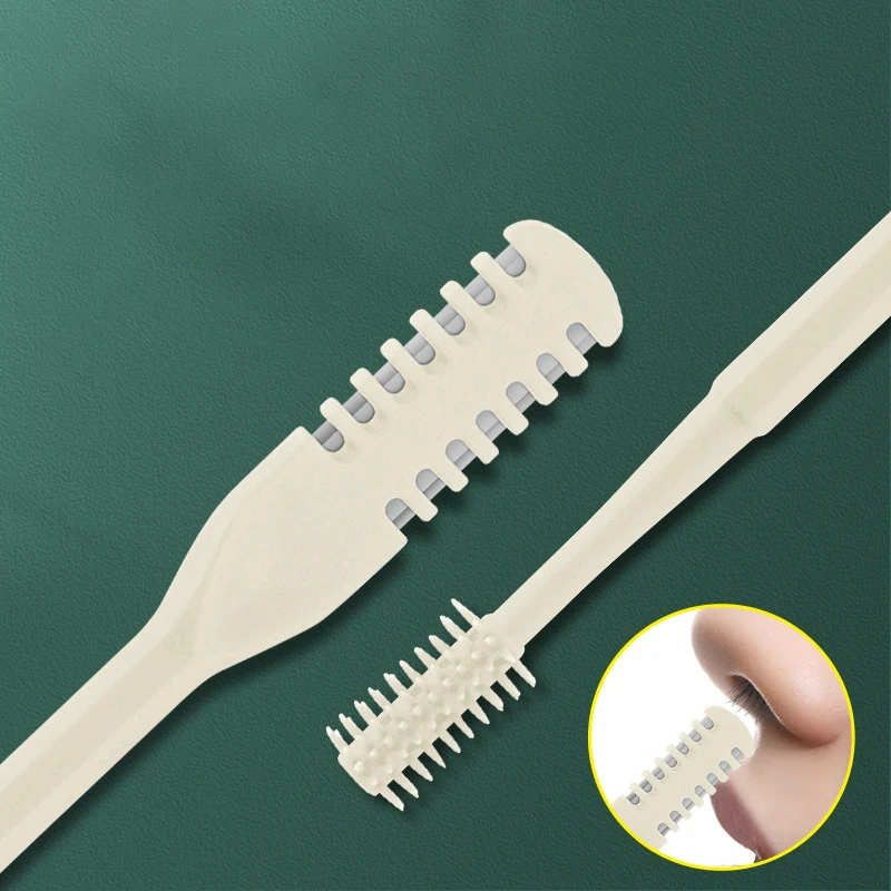

360 Degree Rotate Nostril Cleaning Scissors Double Sided Nose Hair Knife Manual Nostril Cleaning Nose Hair Trimmer