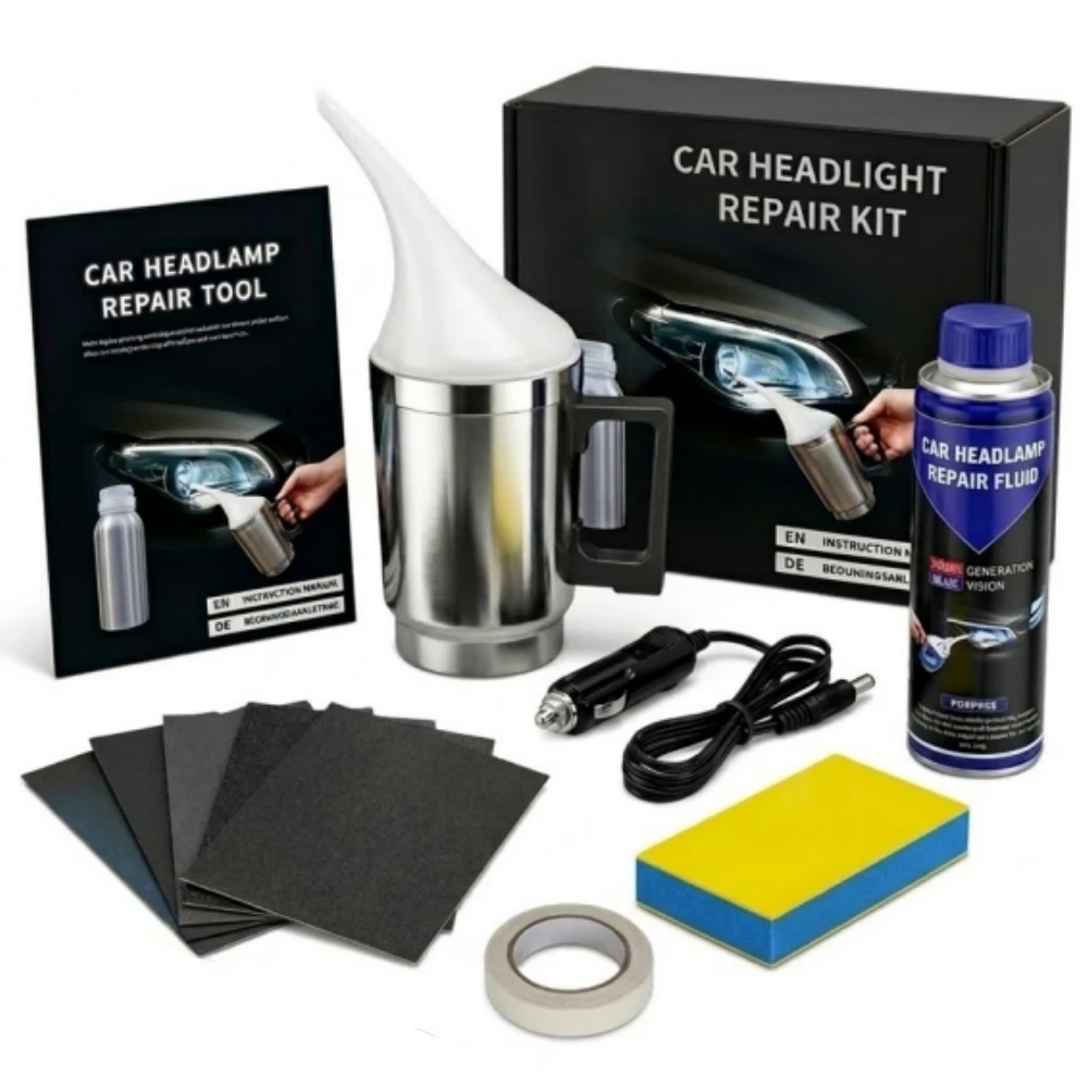 Headlight Restoration 200ML Polymerization Car Light Renovation Agent Scratch Remover Head Light Glass Restoration Kit