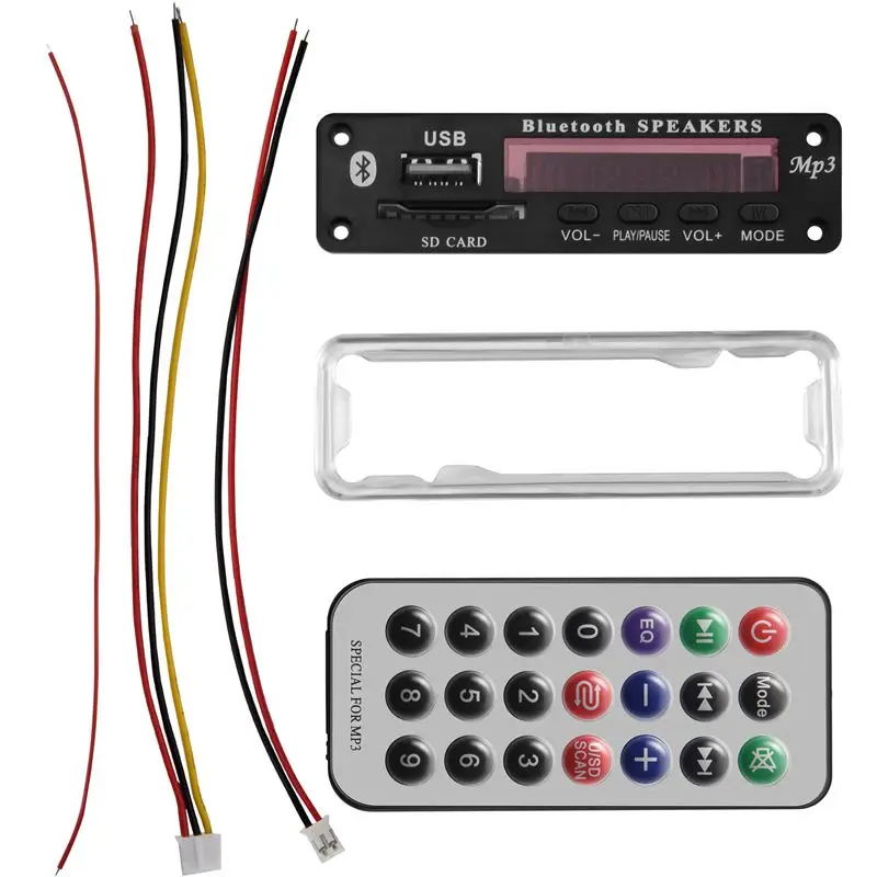Dc 5V/12V Bluetooth 5.0 Audio Decoder Board Audio Module Usb Aux Sd Fm Radio Lossless Mp3/Wma/Wav/Flac/Ape Decoder Board Module,