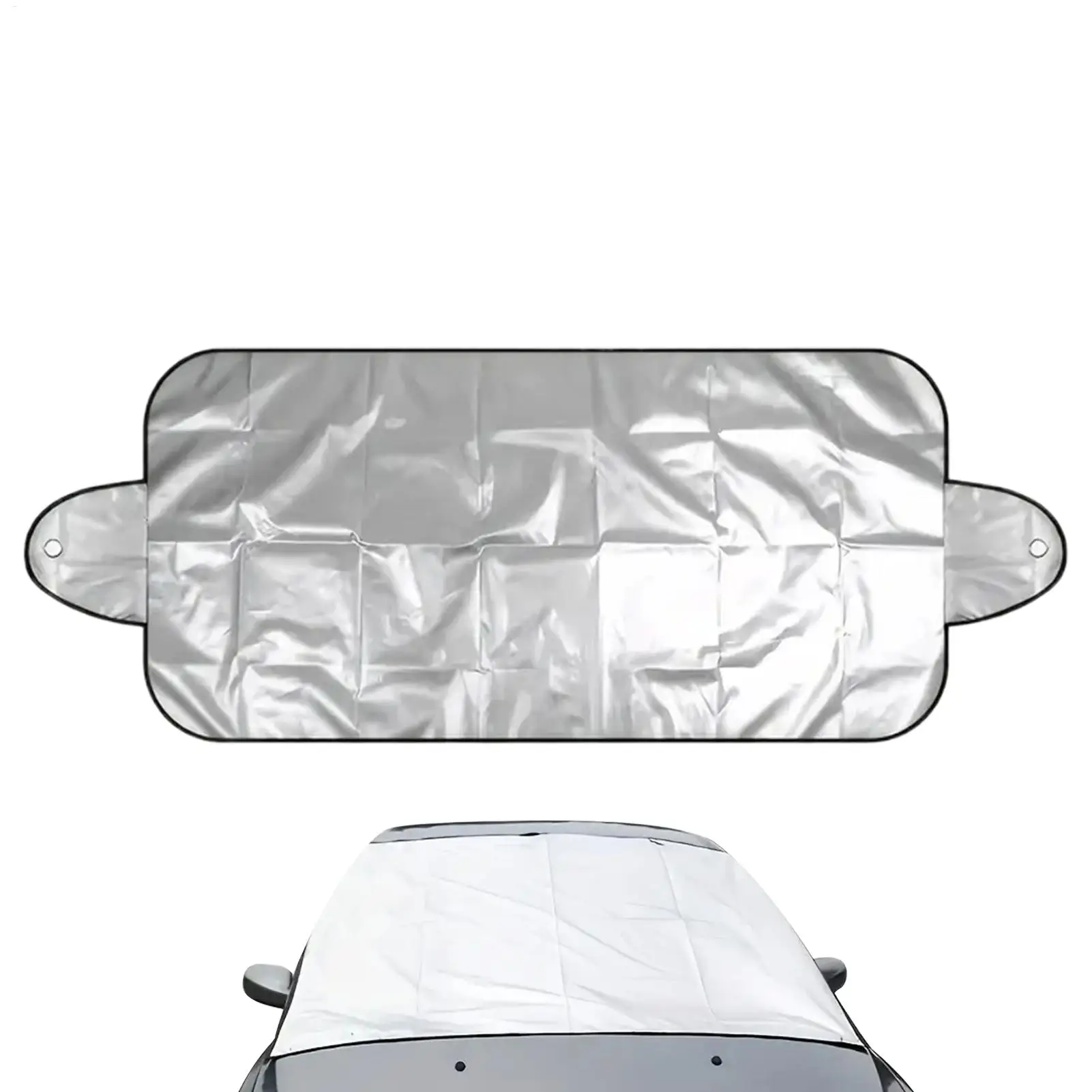الزجاج الأمامي غطاء الثلوج للطي تجميد نافذة حامي 59.06x27.56x0.39 بوصة غطاء ثلج السيارة للتنقل اليومي وقوف السيارات الشتوية