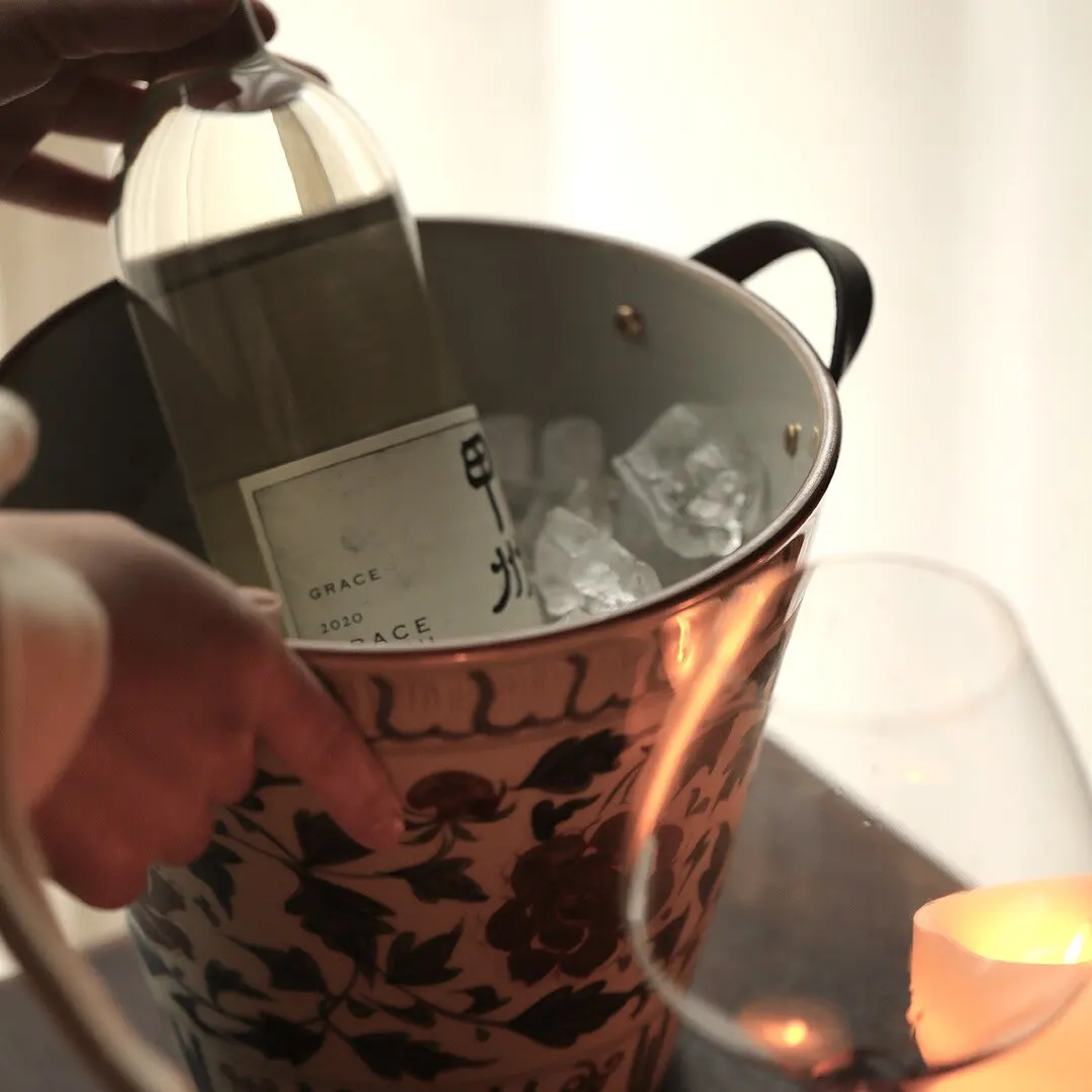 Peony pattern ice bucket