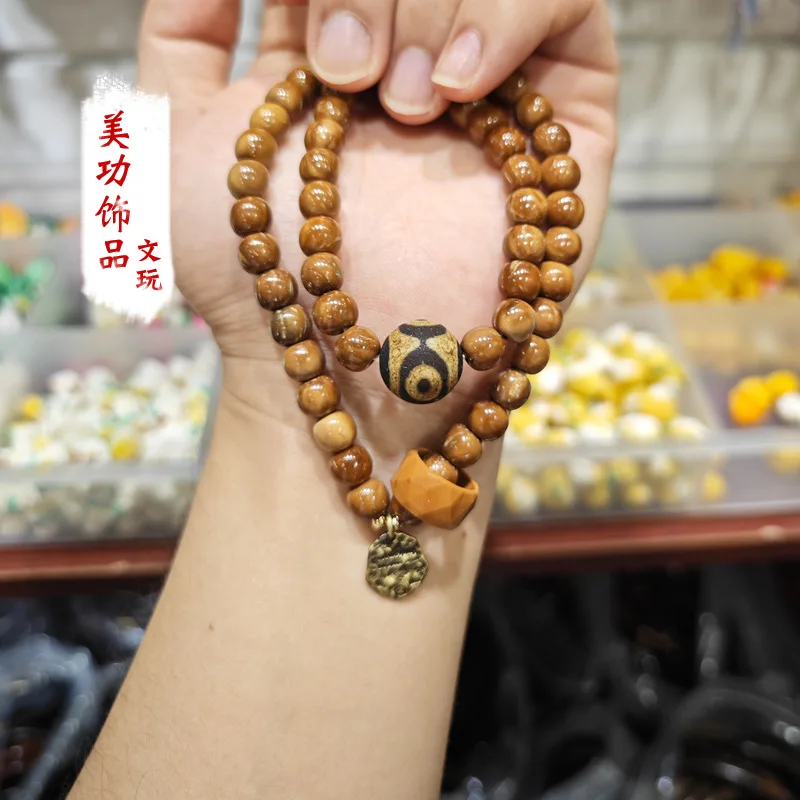 Cook Bracelet Crafts Ornament Multi-Circle Bracelet Tibet Beads Tibetan Style Bracelet Men and Women Handheld Goods