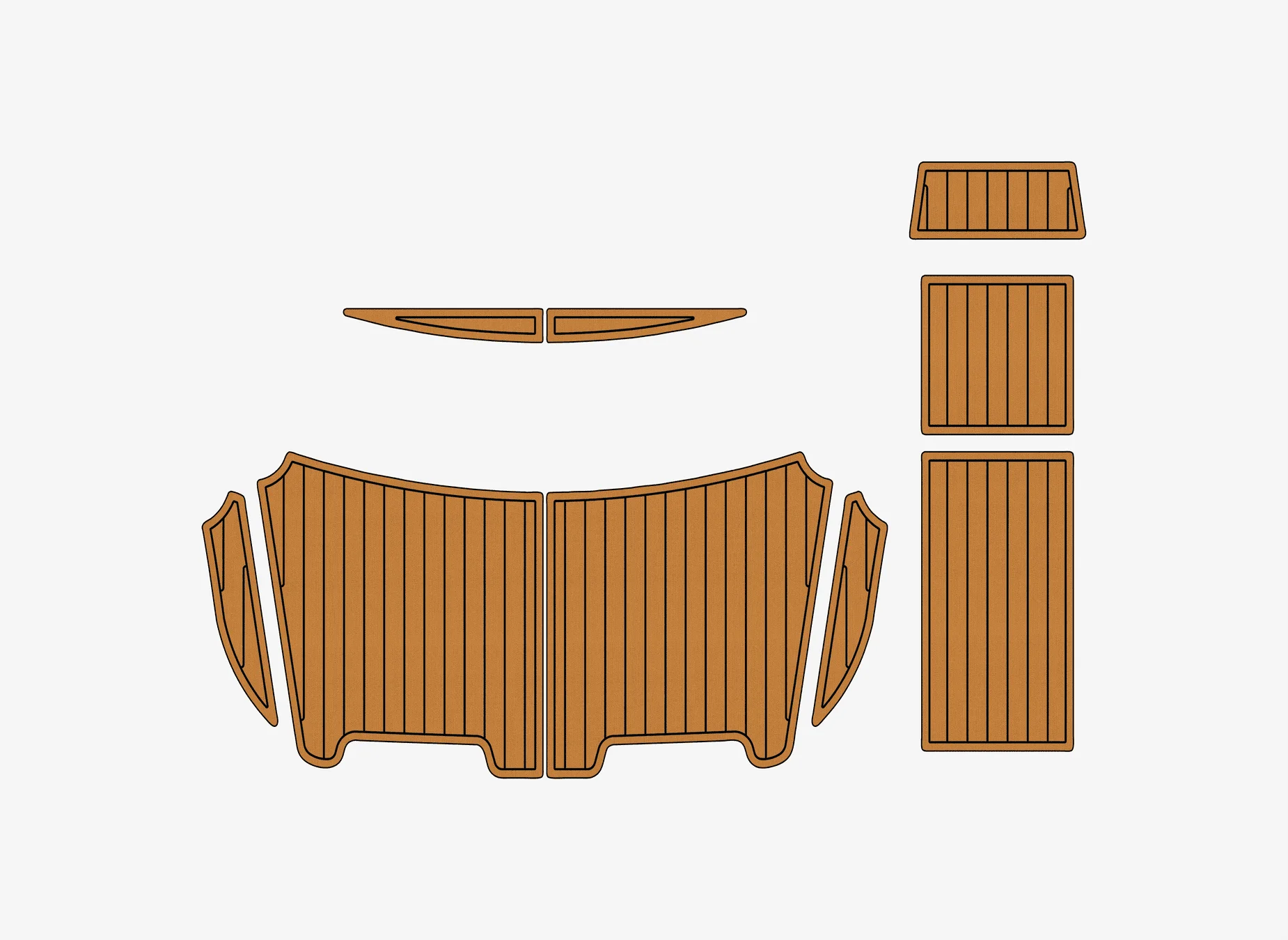 Marine Faux Teak EVA Non-Slip Mat -2005 MasterCraft 280 X STAR Self-Adhesive 1/4