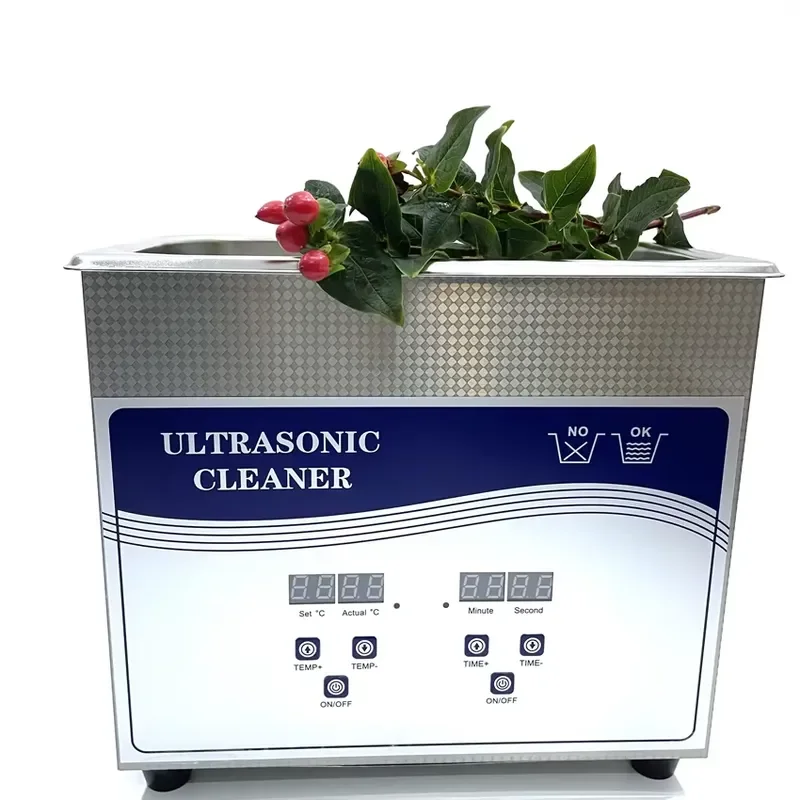 Digital 3L Small Benchtop Ultrasonic Cleaner 28kHz Or 40kHz 30-90 Degree C Heating Adjustment