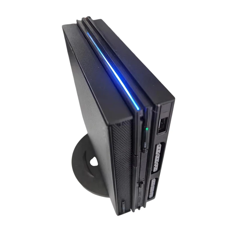 وحدة تحكم PS2 رفيعة صغيرة معدلة SMB + محرك أقراص قرص 2 في 1 وحدة تحكم ألعاب فيديو جهاز توجيه مدمج لألعاب SMB ولوحة تحويل HDMI