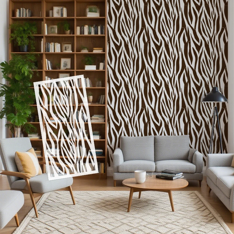 60cm - 100cm Stencil Customize For Painting Wall Custom Template To Paint Plaster Brick Zebra Animal Skin Pattern Texture S668