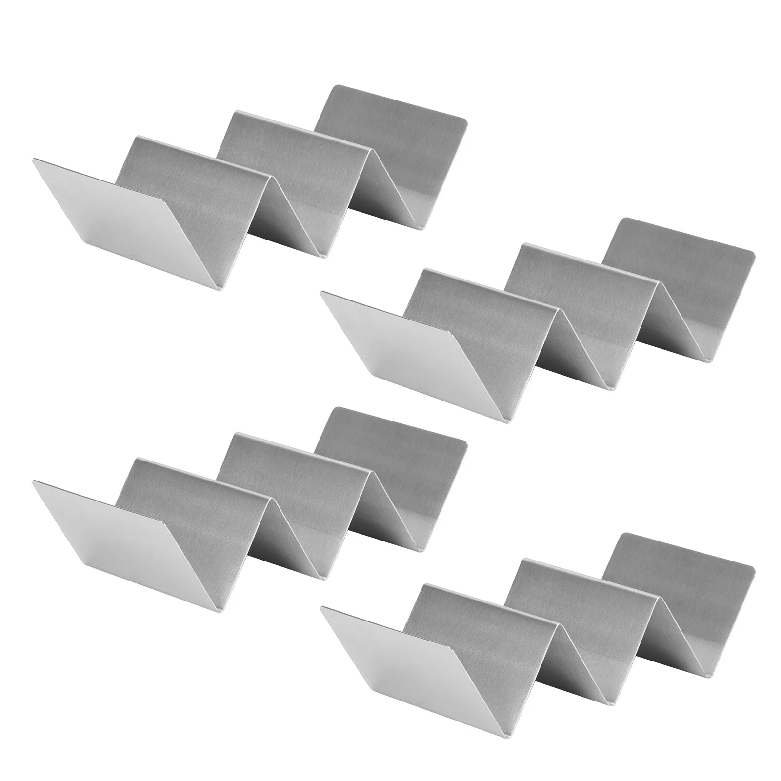 4Pcs Taco Holders WShape Stainless Steel Pancakes Stand Kitchen Tool for Restaurant Dining Room