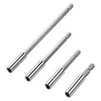 4pcs 60/75/100/150mm Hex Rod Screw Bits Extended Connecting Rod Socket Extension Bit Long Handle Screwdriver Tip Holder Tool