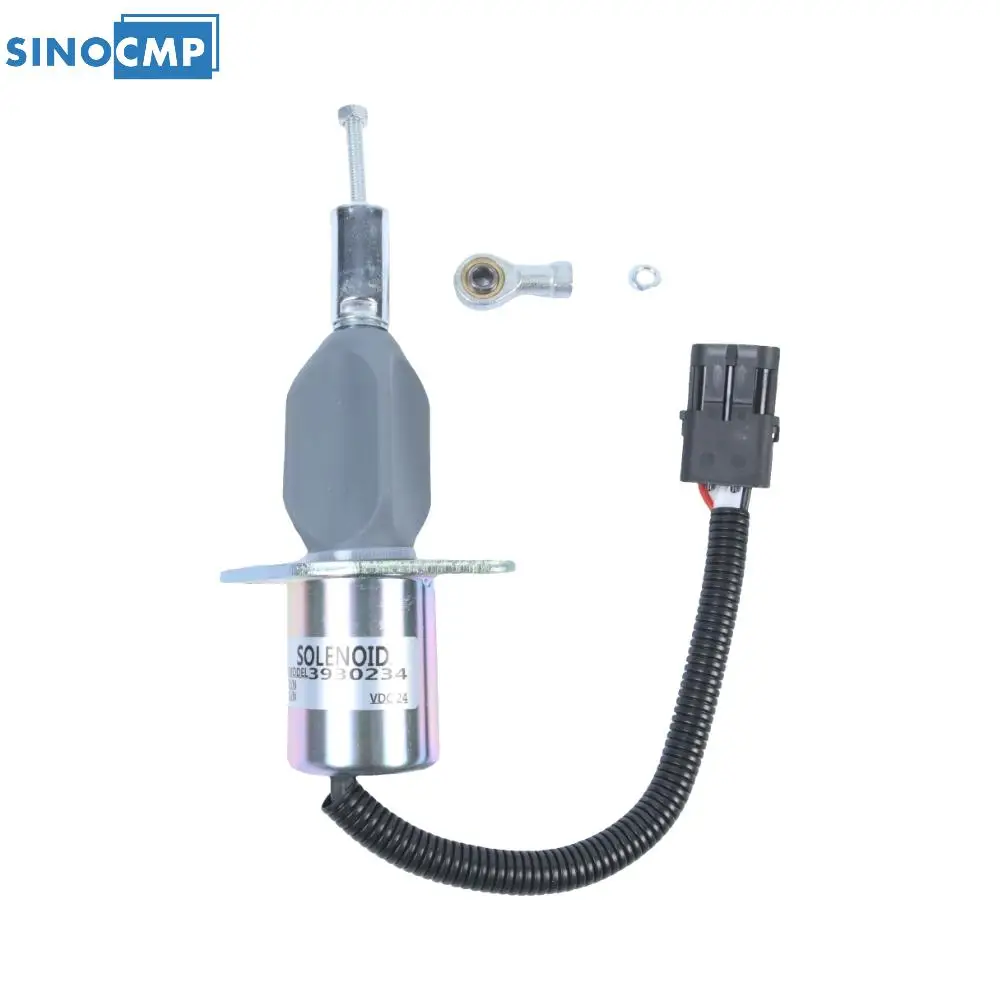 

3930234 SA-4335-24 SINOCMP 1PCS 24V Excavator Fuel Shutdown Solenoid For Volvo EC290 Stop Solenoid With 3 Months Warranty