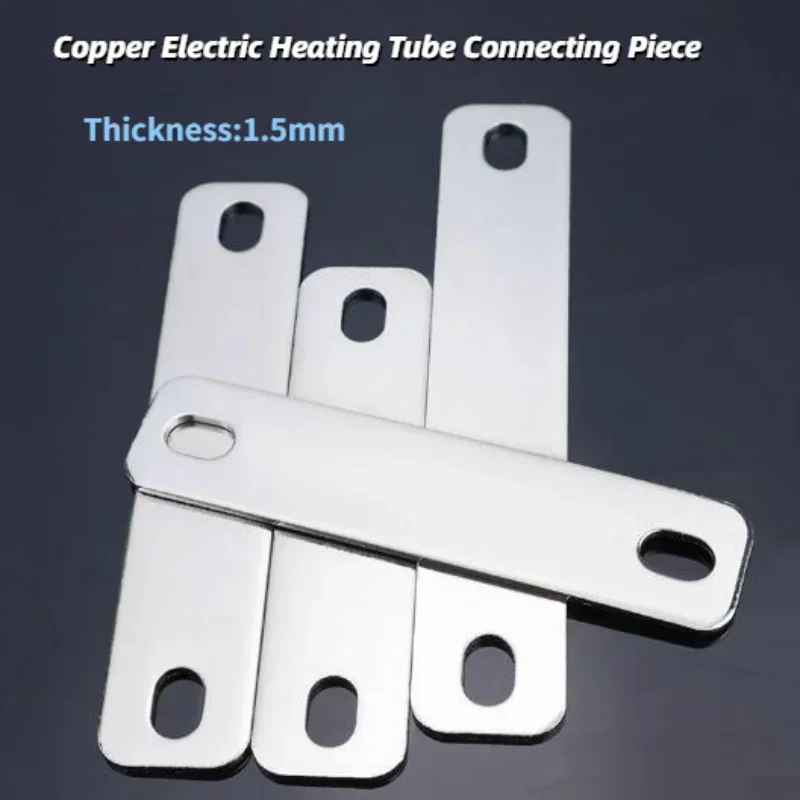 

10/20pcs Copper Nickel Plating Electric Heating Tube Connection Piece Lithium Battery Motor Link Piece Wiring Copper Bar