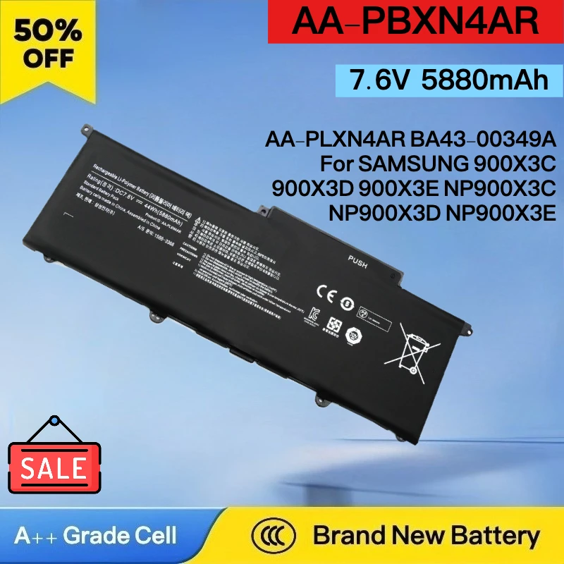 

New 44Wh 5880mAh Laptop Battery AA-PBXN4AR AA-PLXN4AR BA43-00349A For SAMSUNG 900X3C 900X3D 900X3E NP900X3C NP900X3D NP900X3E