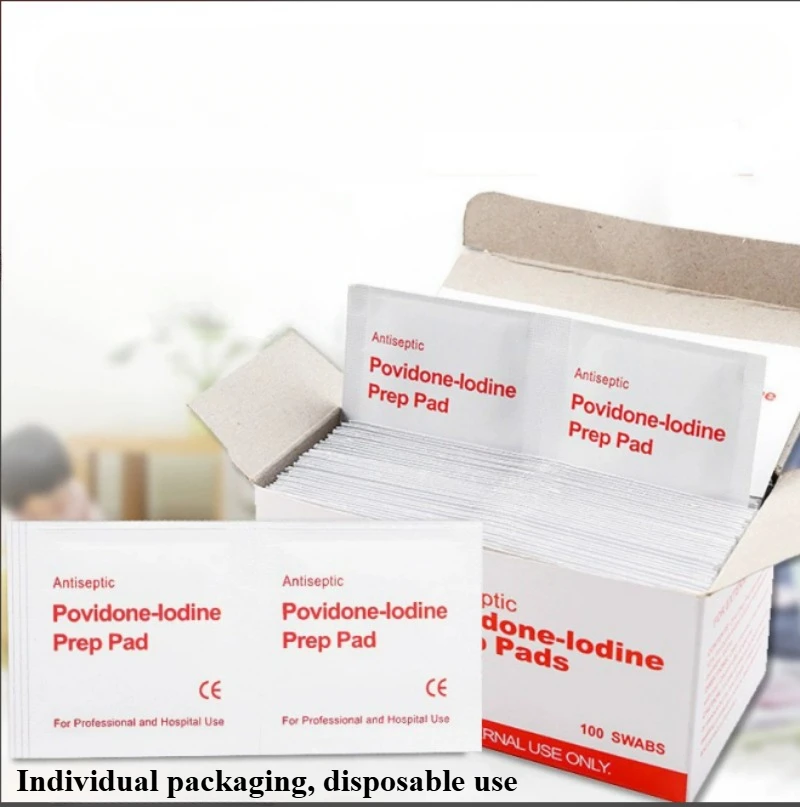 Skin Iodine Wound Disinfection Treatment, Convenient to Carry Outdoor Sports Disaster Essential First Aid Kit Supplies