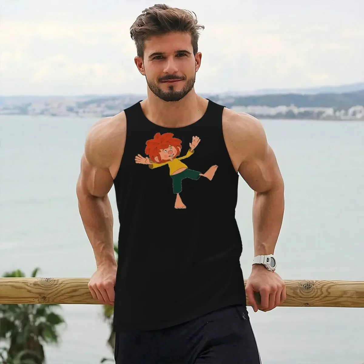 Sein Pumuckl Gym Tank Bodybuilding Vest Fitness Sleeveless Tops Quick Dry Men Workout Sports Clothing