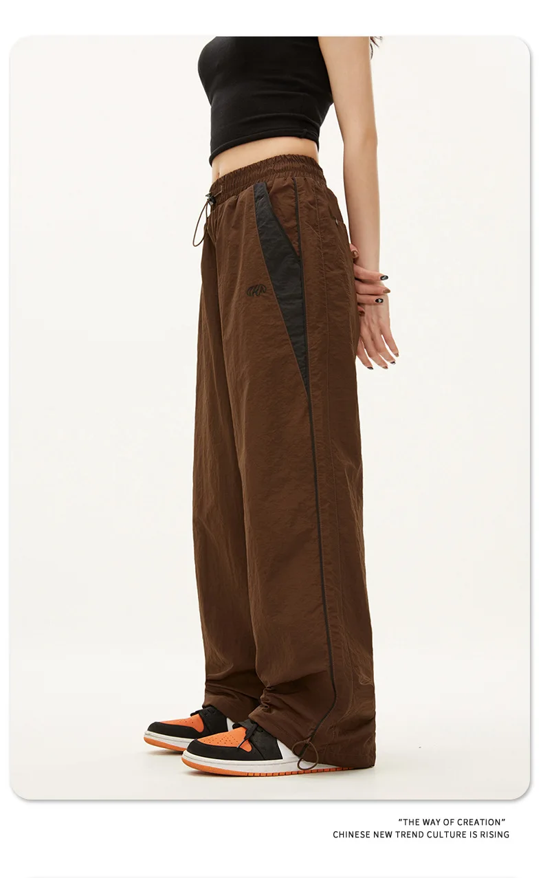 Y2K Vintage Mode Lose Hose 2024 Casual Straße Hip Hop Baggy Hosen Hohe Taille Breite Bein Hosen Solide Jogger Frauen kleidung – Detail 12