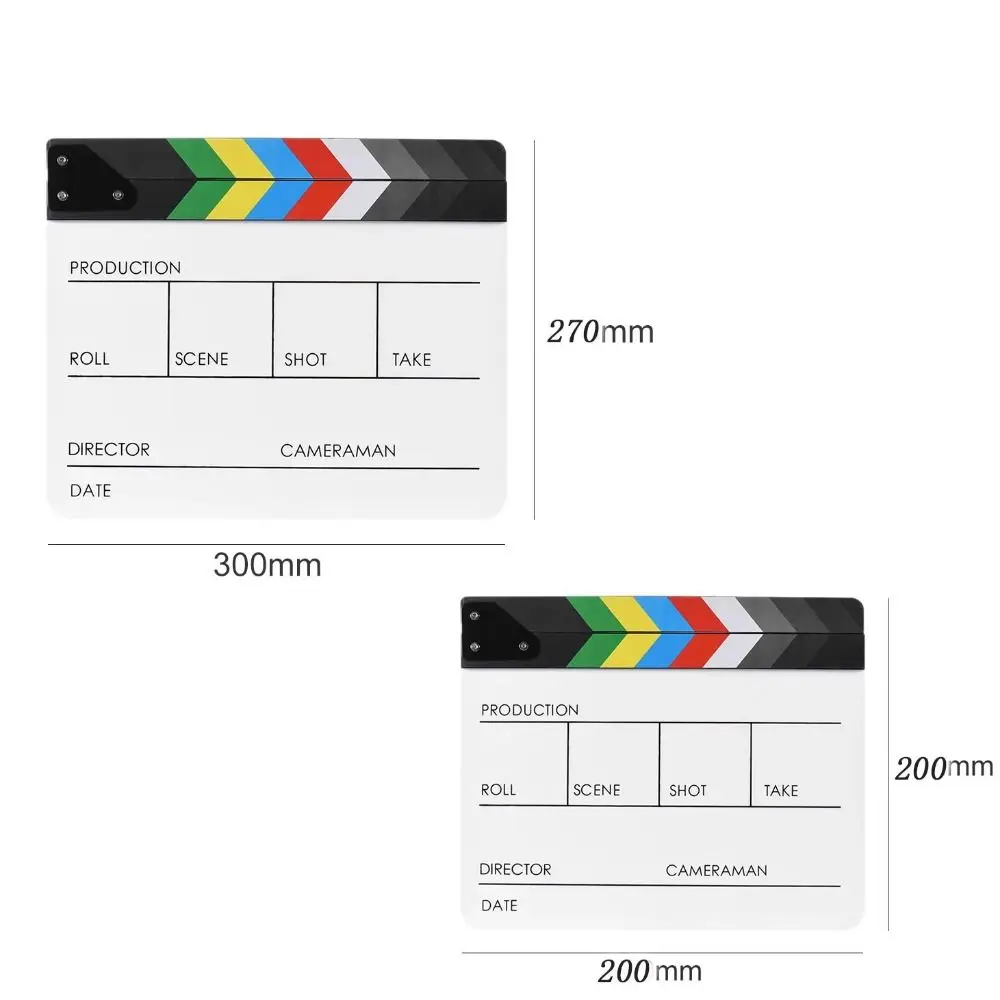 Akrylowa scena klasyczna Clapperboard Ozdoby fotograficzne Rekwizyt fotograficzny Regulowana deska Spersonalizowana deska