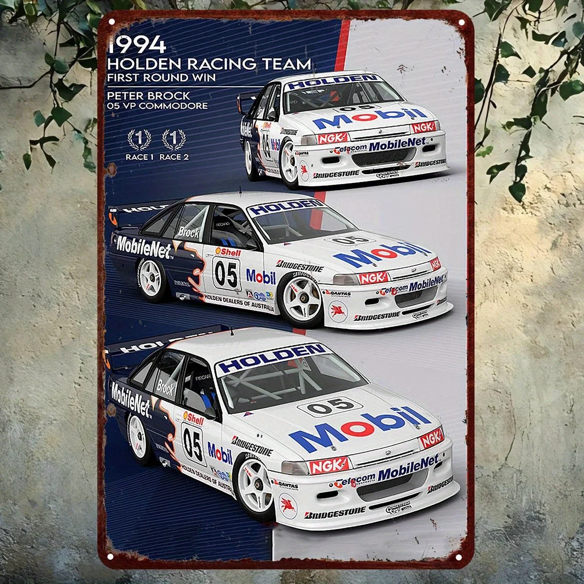 Retro Racing Team Metal Sign - Vintage 1994 First Round Win Wall Decor for Home, Kitchen, Bar, Cafe, Garden, Farmhouse -  Iron P