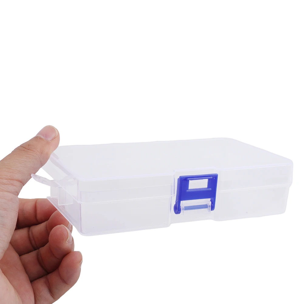 Mini Rectangular Plastic Storage Box Containers Separate Jewelry Box For Beads Earrings Rings Beads DIY Craft Gadgets Organizer