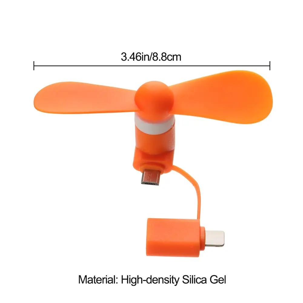 2in1 Mini Portable Mobile Phone Fan Cooler For Android For IPhone For Samsung For Huawei For iPad