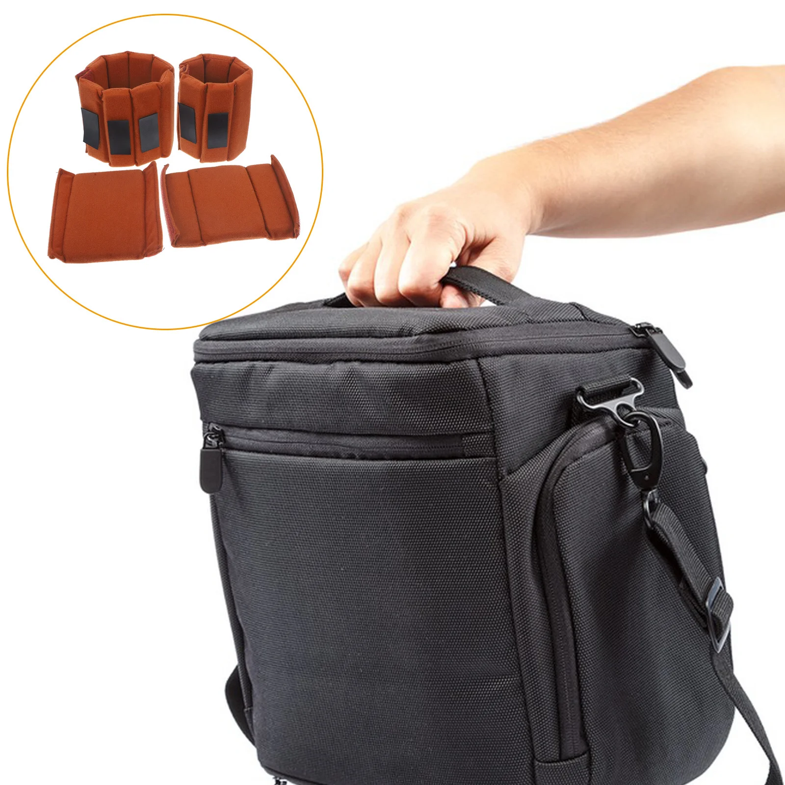 

4pcs Insert Divider Adjustable Hook Loop Straps Dslr Camera Bag Compartments Protective Divider Inserts For Camera Bag Supplies