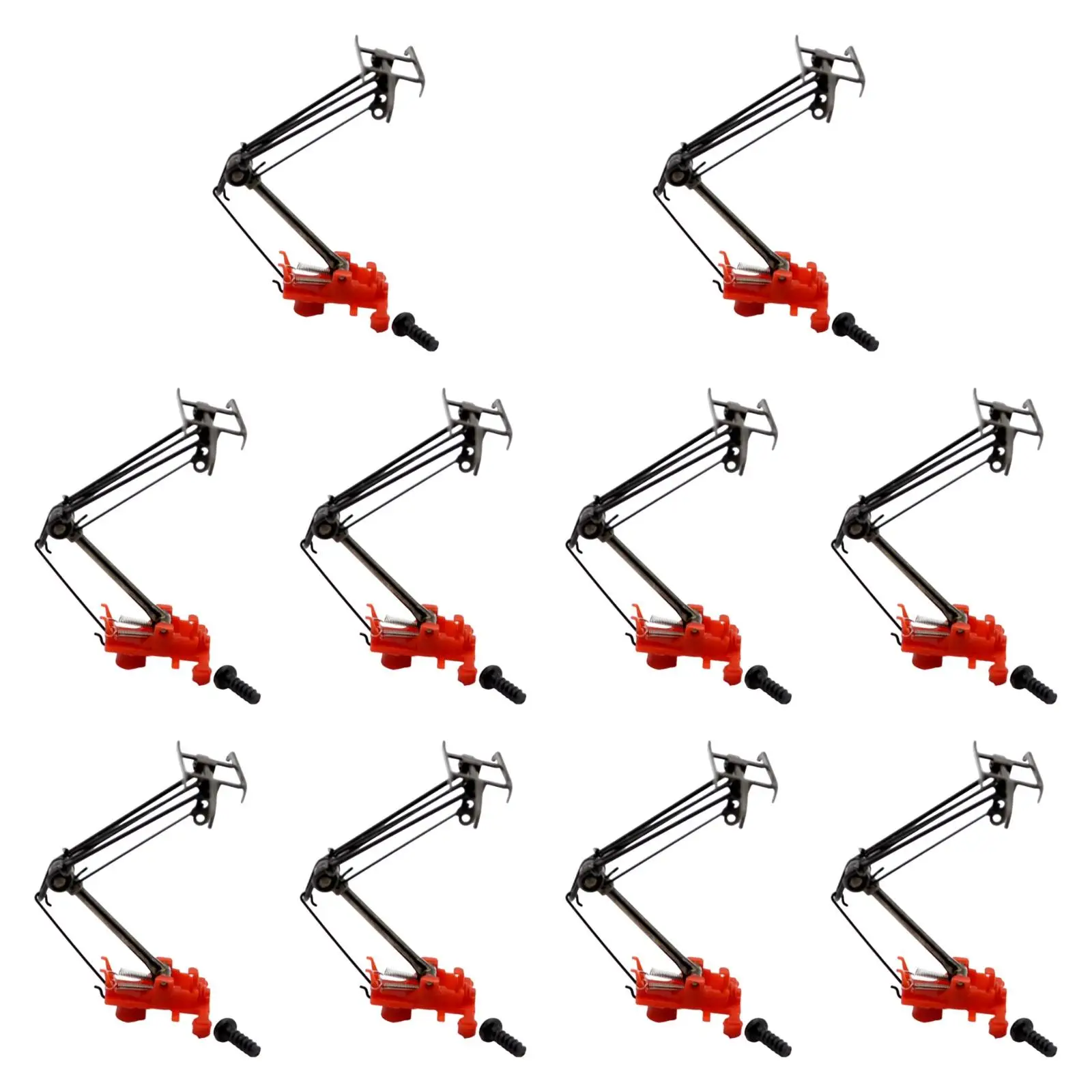10x1:87 แขน Pantographs Bow รถไฟแขนโบว์,ทนทานแทนที่ชิ้นส่วนอัพเกรดโลหะ