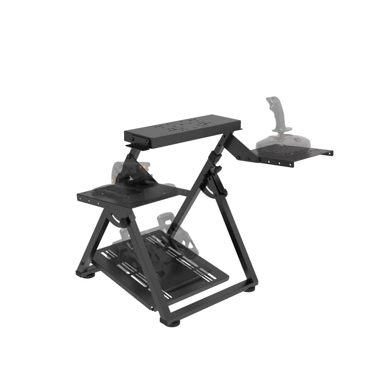 Ultra-Sturdy Alloy Steel Frame Adjustable Flight & Racing Simulator Stand with Custom Logo Modern Style