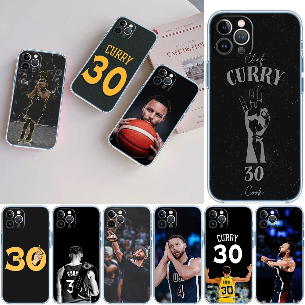 C-Curry-funda de teléfono transparente con estrella de baloncesto, para Motorola Moto G7 G8 G9 G84 G85 G73 G24 G15 Z2 Play Power Plus
