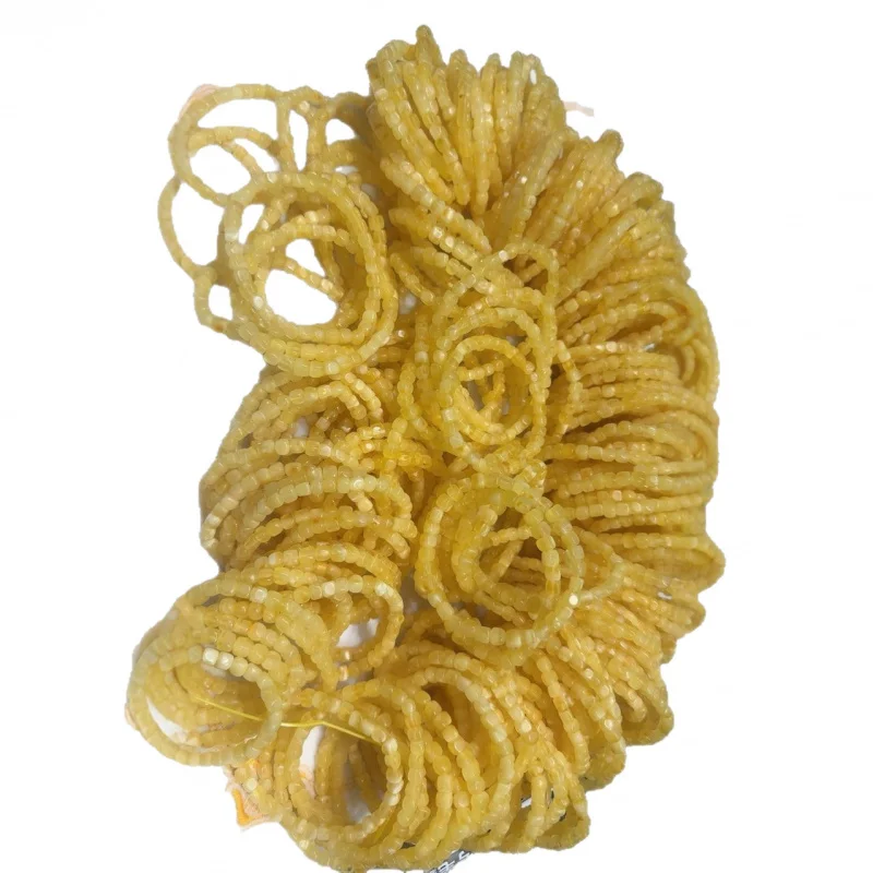 Natural Bracelet Small Magic Cube Bright Color White Flower Full Honey Beeswax