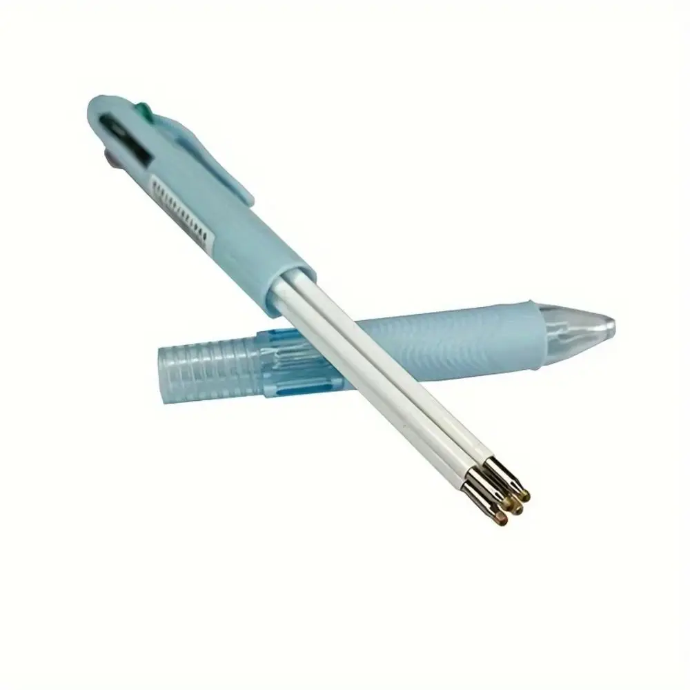 

6pcs 4 in 1 Multicolor Ballpoint Pens Rubber Grip 0.7mm Refill Multicolor Retractable Pen Stationery Creative