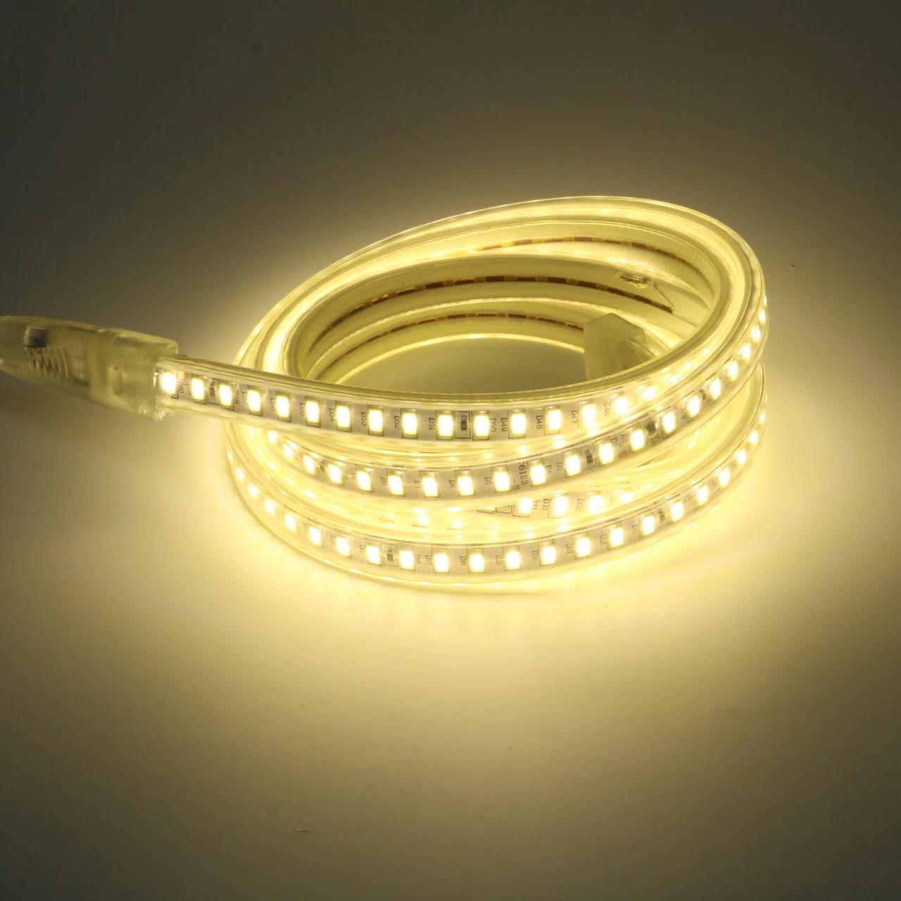 Imagem -04 - Impermeável Led Strip Lights com Plug ue Quarto Cozinha Varanda Ip67 Branco Quente Branco Frio 220 Volts 5730 m m m m 10 m