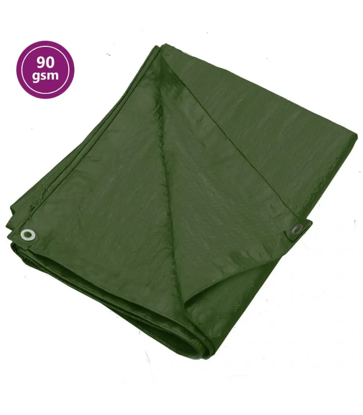 Waterproof tarpaulin HDPE Green 90g/m² 3x4 m