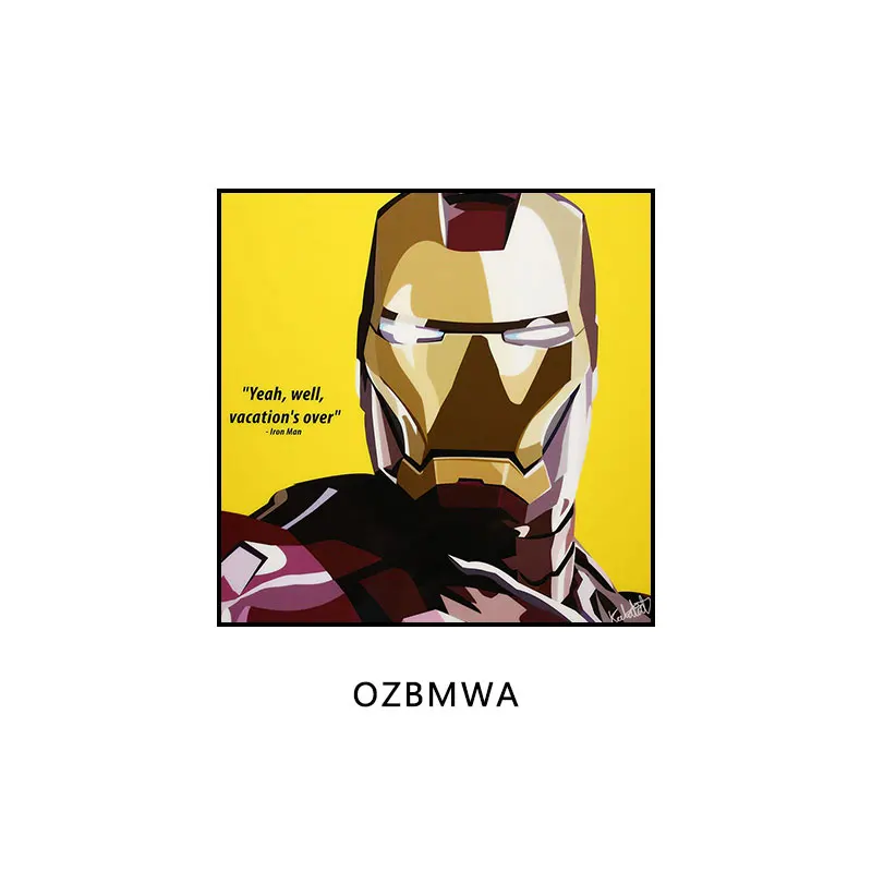 Iron Man Decoration Painting Marvel Posters  American Movie Spider Man Mural Avengers League Esports Room Clown Canvas Painting - view 5