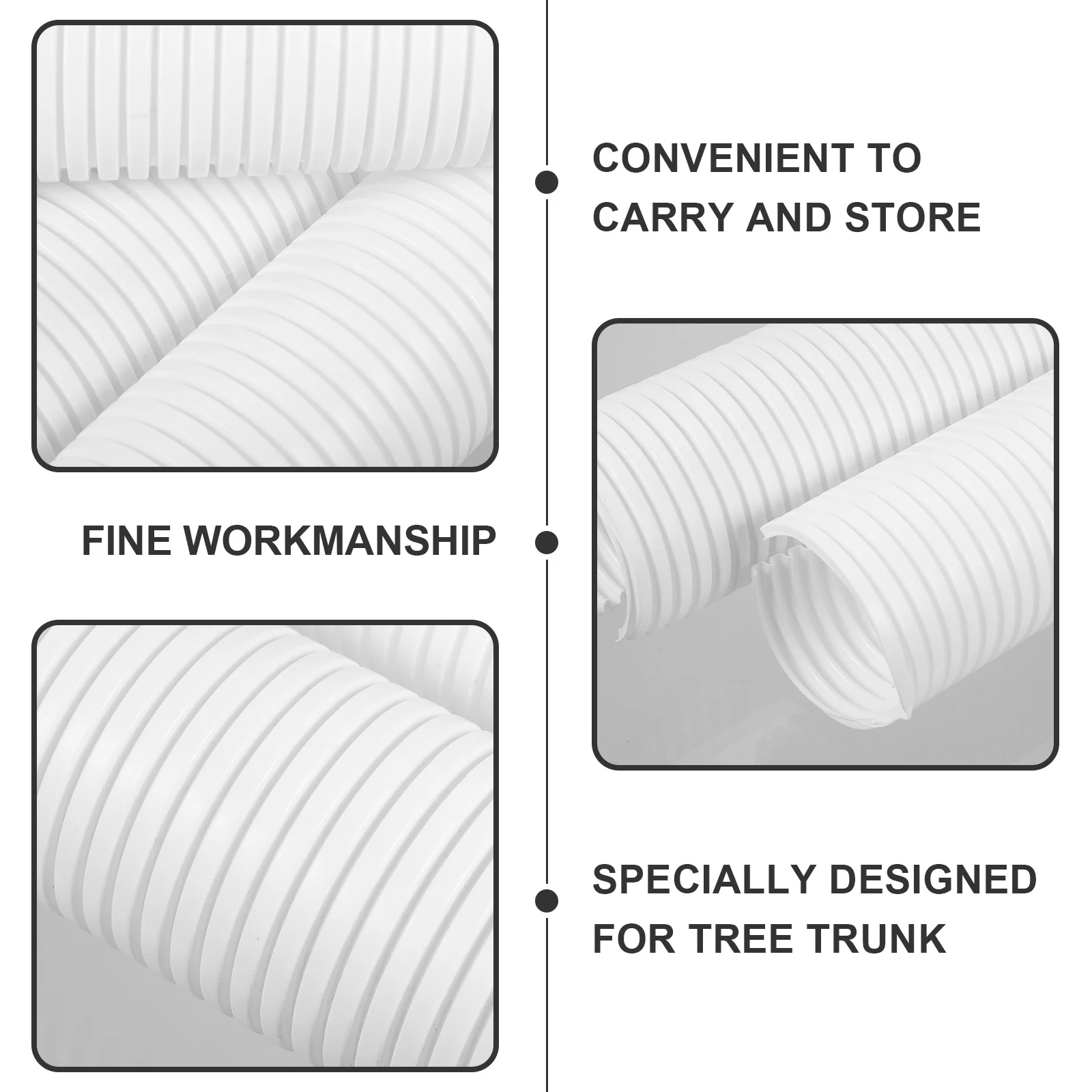 

4Pcs Spiral Tree Guard Plastic Trunk Protector Sturdy PVC Bark Shield Against Animals Weather Damage Tree Bark Protector