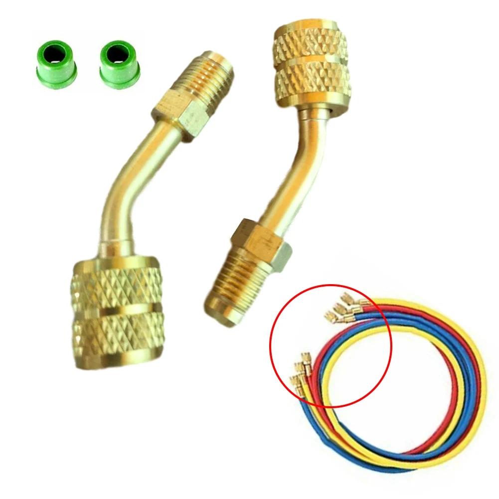 R410 Brass Shut Valve Conditioner Adapter For Mini Split HVAC System 5/16